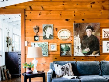 Disguise the Wood Paneling Under Art 